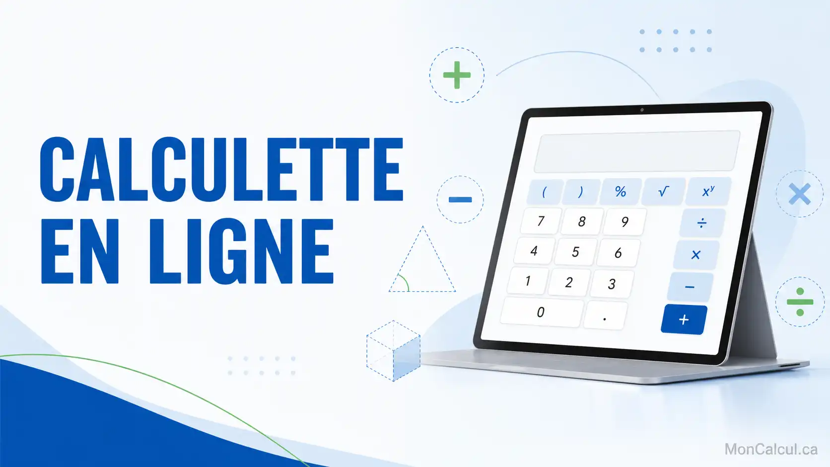 Calculette en ligne gratuite avec opérations et fonctions scientifiques